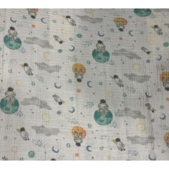 Aden + Anais Muslin Swaddle Baby Blanket Space Astronaut Planets - Picture 1 of 3